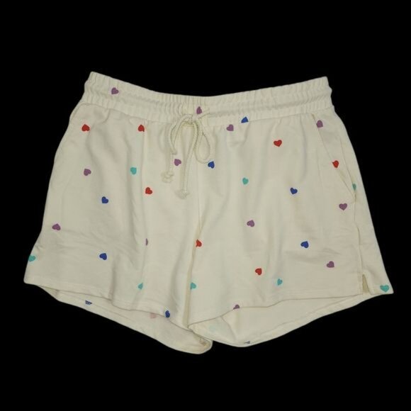 Wildfox Womens Relaxed Fit Super Soft Sweatshirt And Short Lounge Set M Cream - Picture 11 of 13